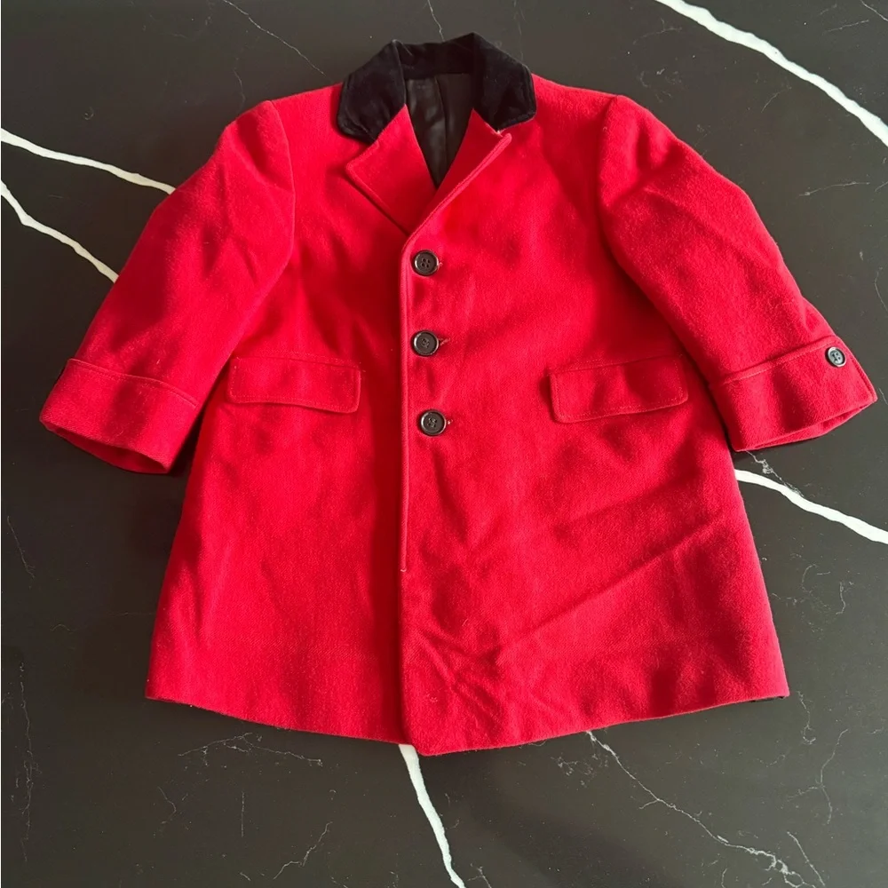Vintage‎ Classic Red Kids Coat